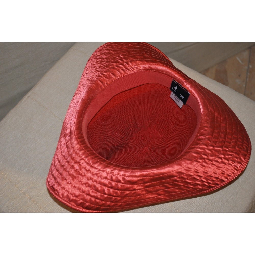 Kangol Cloche Hat Wide Brim Soft Red Women's size Medium Sweet Corn-Siren - Picture 5 of 5